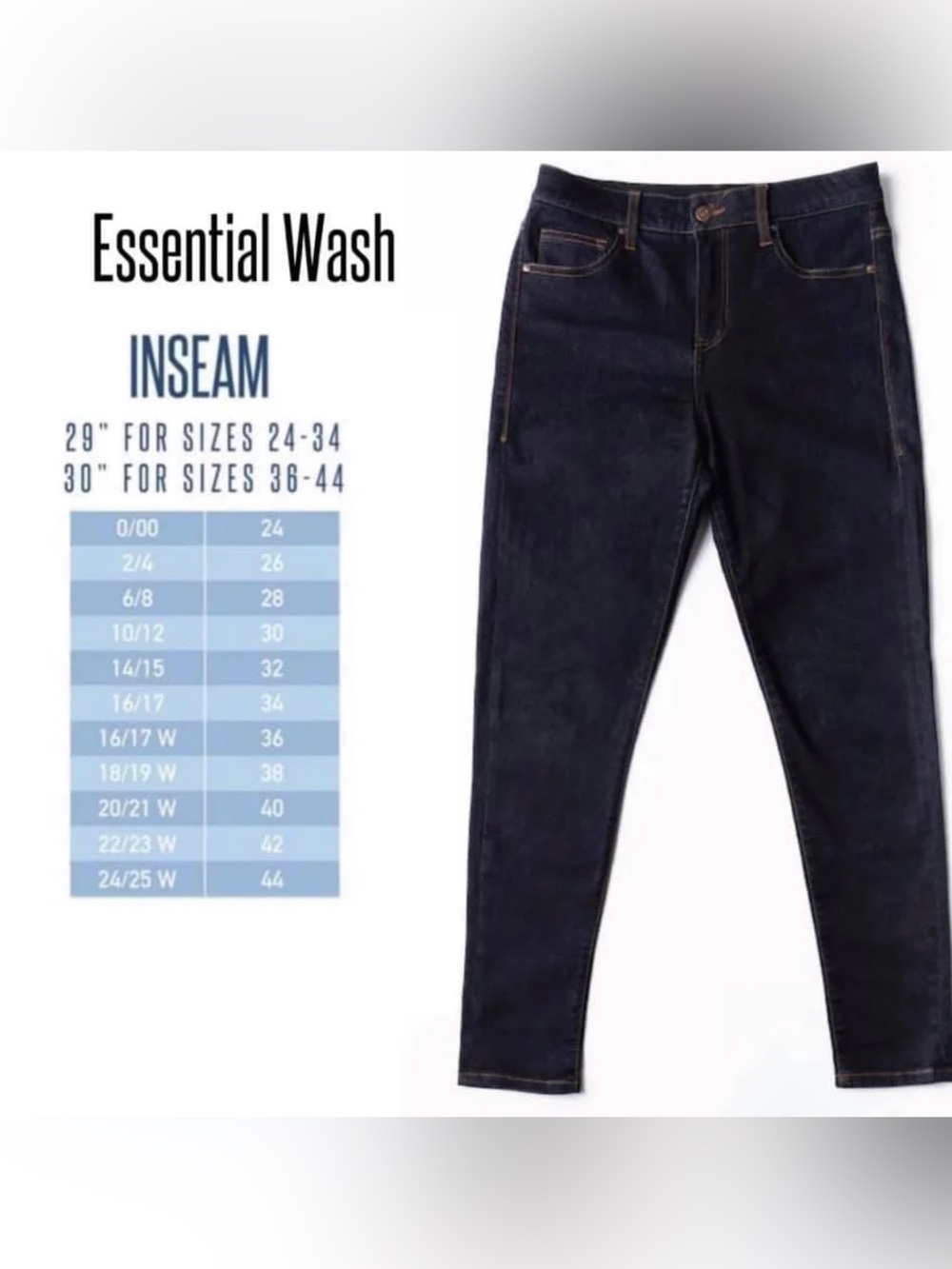 LuLaRoe Essential Dark Wash Denim Jeans Skinny Fit 34